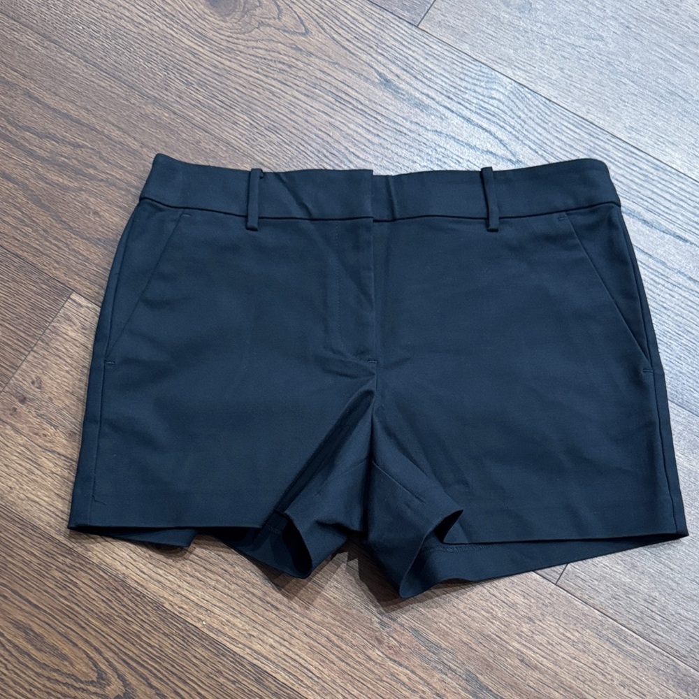 LOFT Black High-Waist Tailored Shorts